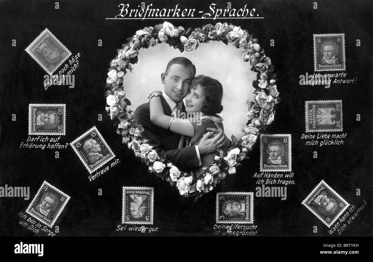 Paar-Liebhaber, Geschichtsbild, ca. 1912 Stockfoto