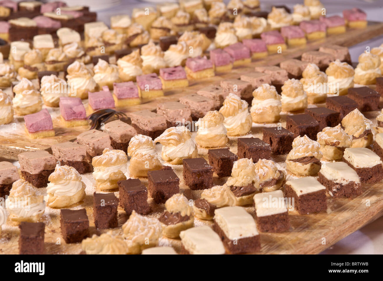 Kuchenplatte, buffet Stockfoto