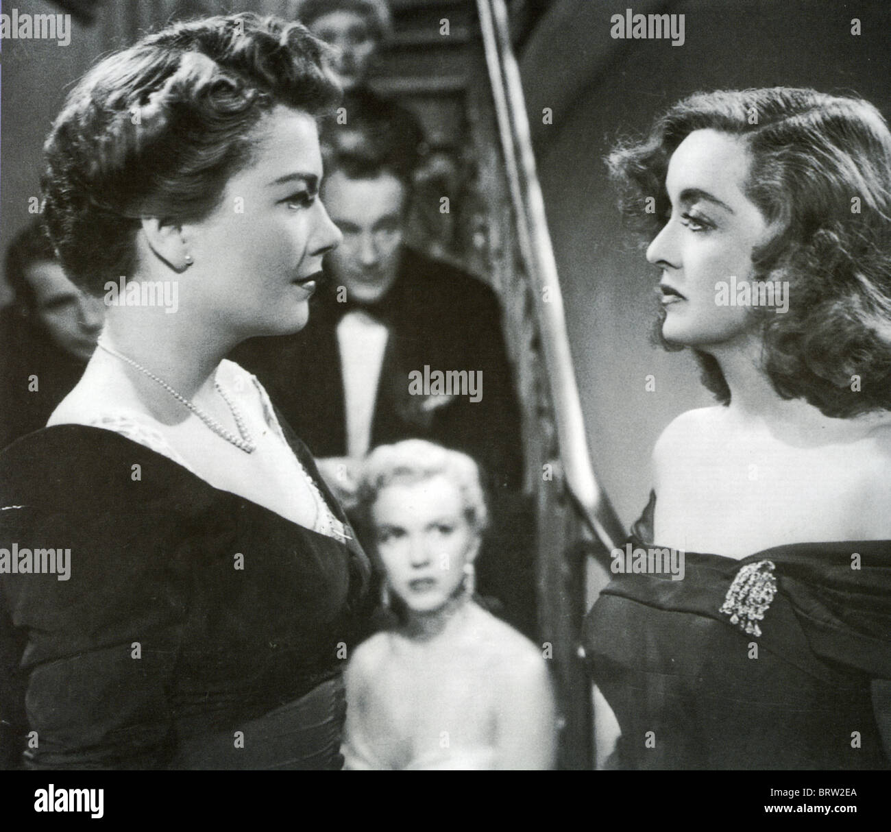 ALL ABOUT EVE 1950 TCF Film mit von links Anne Baxter, George Sanders, Marilyn Monroe und Bette Davis Stockfoto