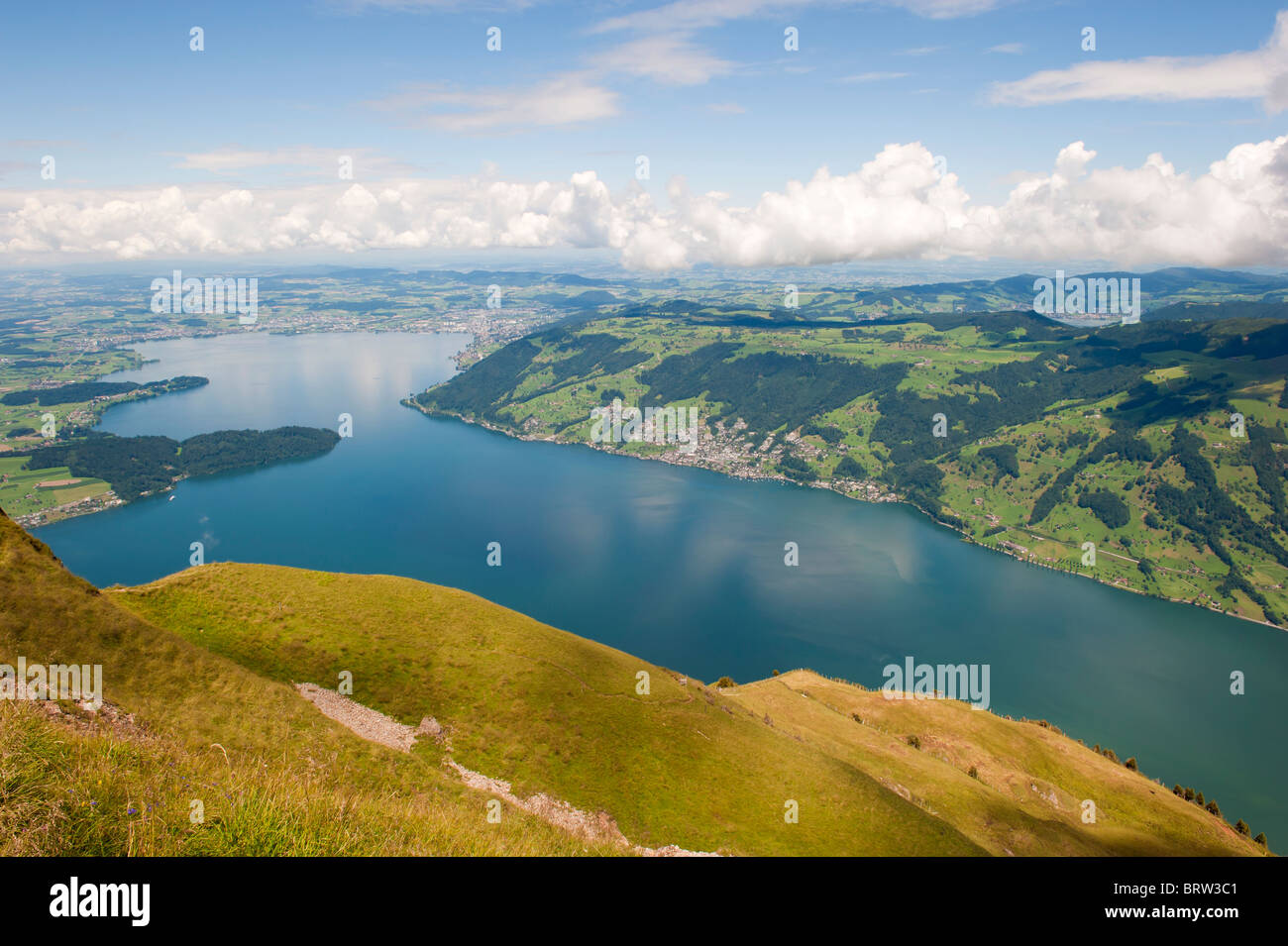 Zugersee in der Schweiz genommen von der Rigi Stockfoto