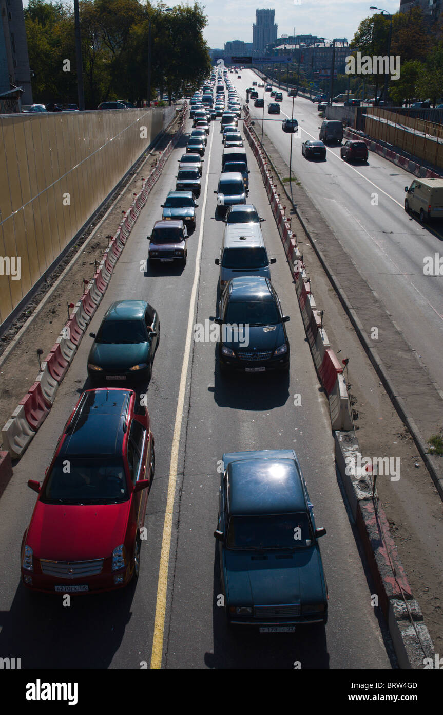 Verkehr an Taganskaja Moskau Russland Mitteleuropa Stockfoto