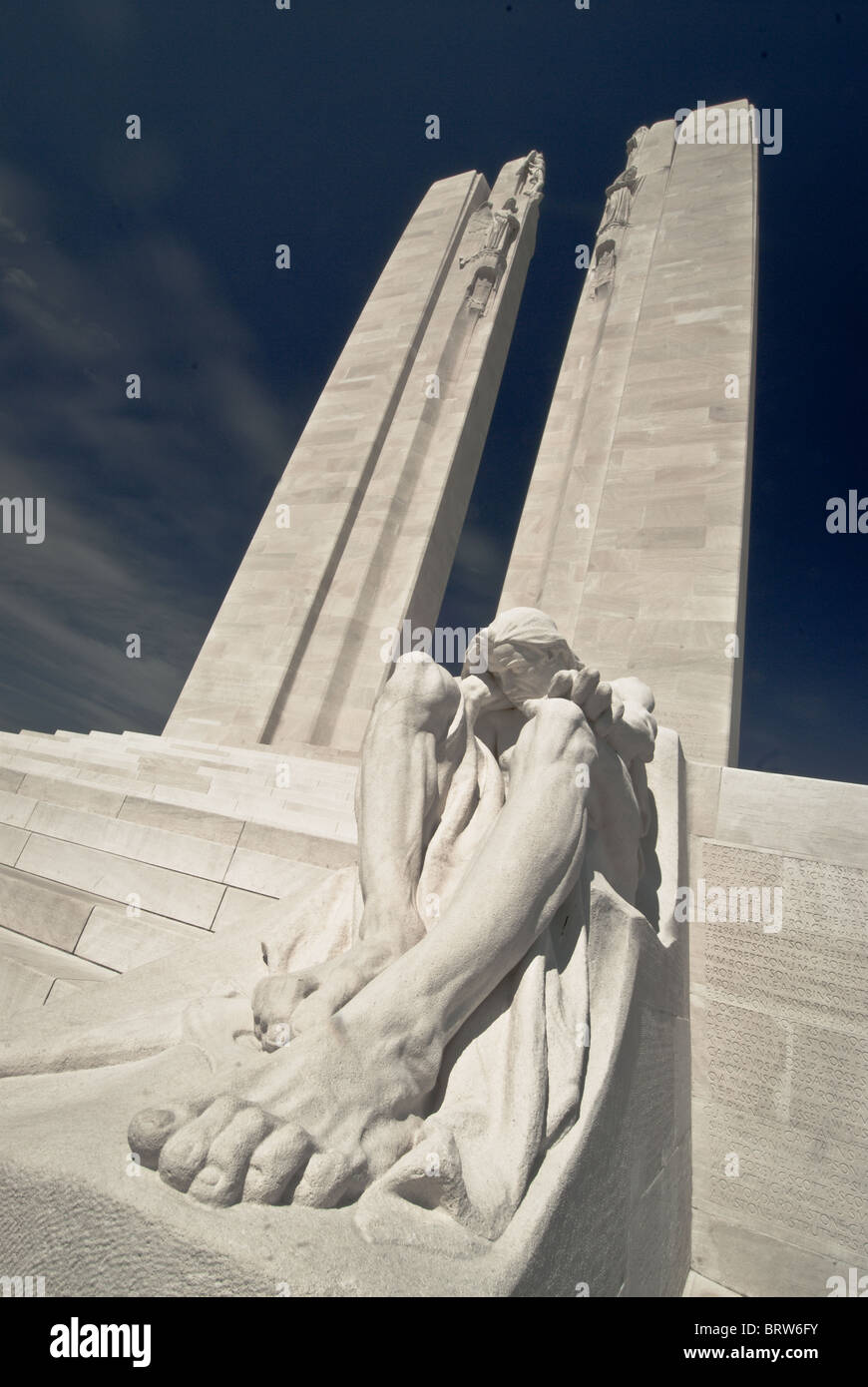 Die Canadian National Vimy Memorial ist eine Gedenkstätte in Frankreich gewidmet dem Andenken von Canadian Expeditionary Force Mitglieder Stockfoto
