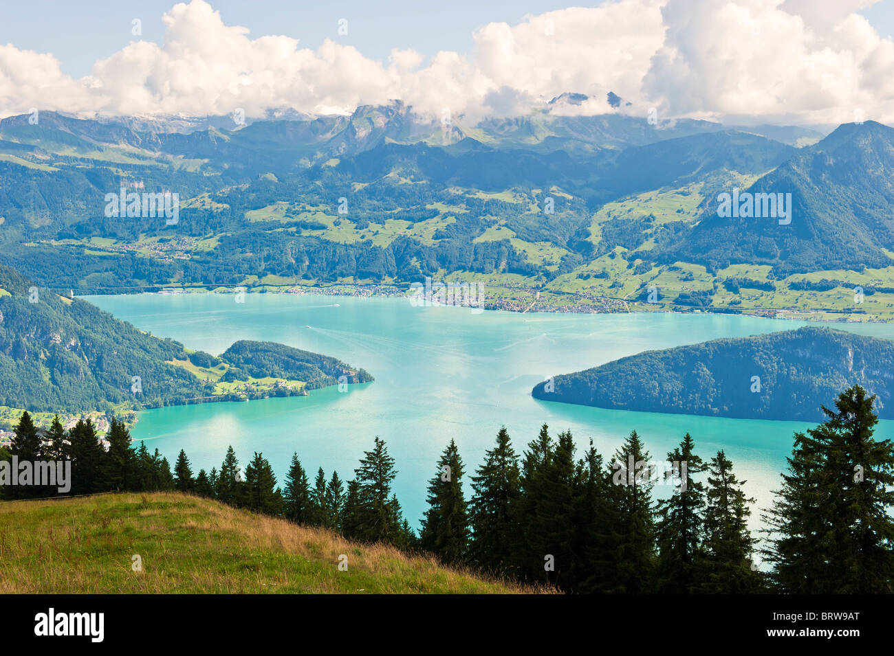 Vierwaldstättersee in der Schweiz genommen von der Rigi Stockfoto