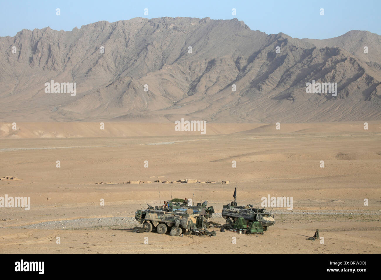 Letzten Patrouille der niederländischen Soldaten in Afghanistan Stockfoto