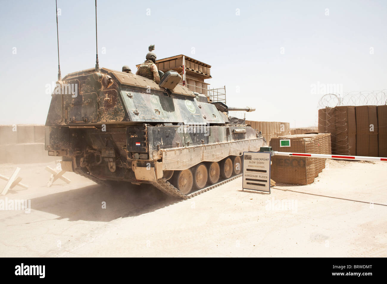 Howitser Tank (ISAF) in Afghanistan Stockfoto