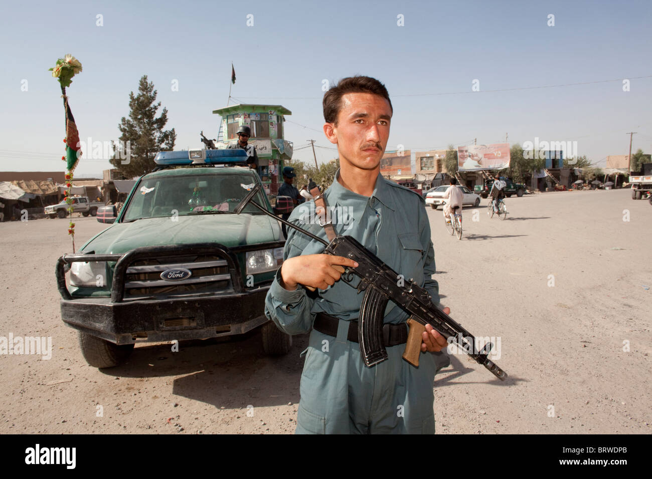 Afghanische nationale Polizei (ANA) in Uruzgan, Afghanistan Stockfoto