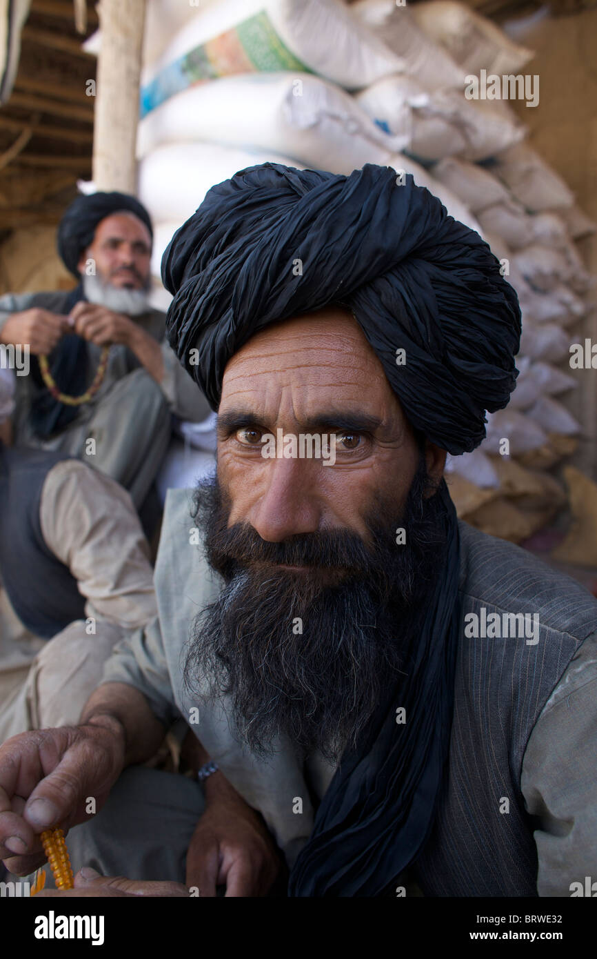 Afghanischer Mann in Tarin Kowt, Uruzgan. Stockfoto