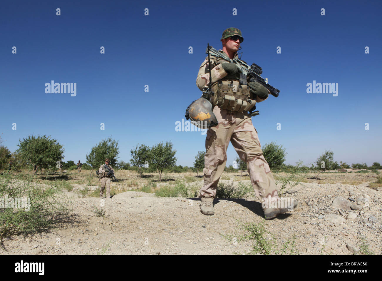Letzten Patrouille von der holländischen Armee in Afghanistan (2010-07-24) Stockfoto