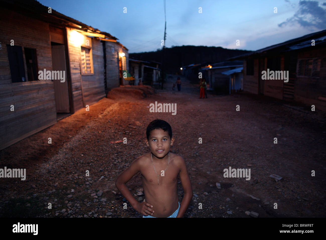 Slumbewohner in Kolumbien Stockfoto