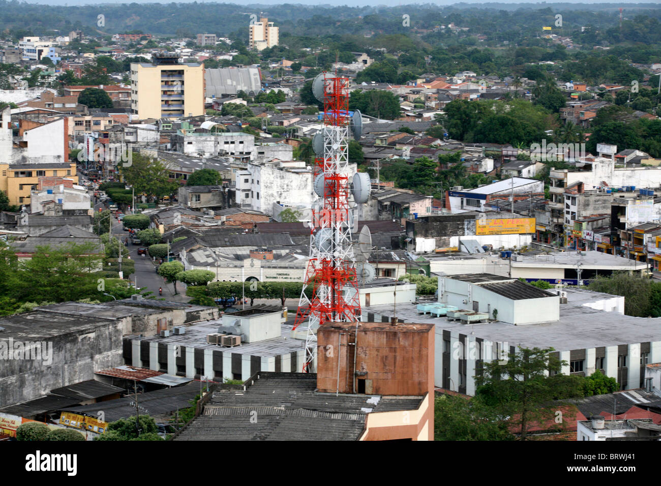 Öl-Refineray in Colombiatelephone Kommunikation in Kolumbien Stockfoto