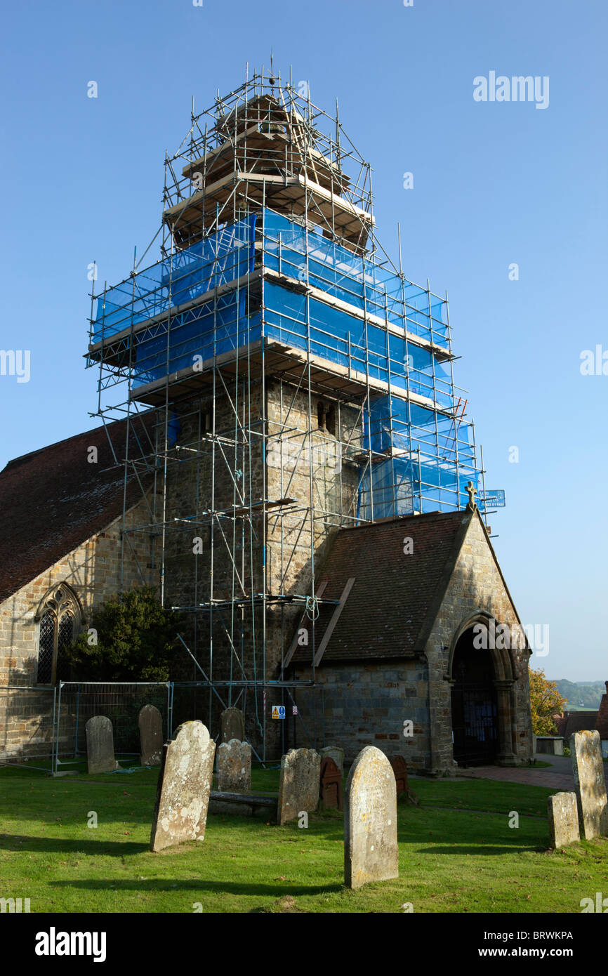 Pfarrkirche St. Bartholomä renoviert Stockfoto
