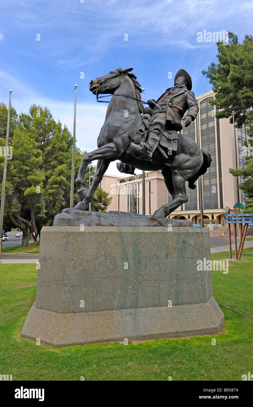 In Freundschaft Statue General Francisco Villa Downtown Tucson Arizona Stockfoto