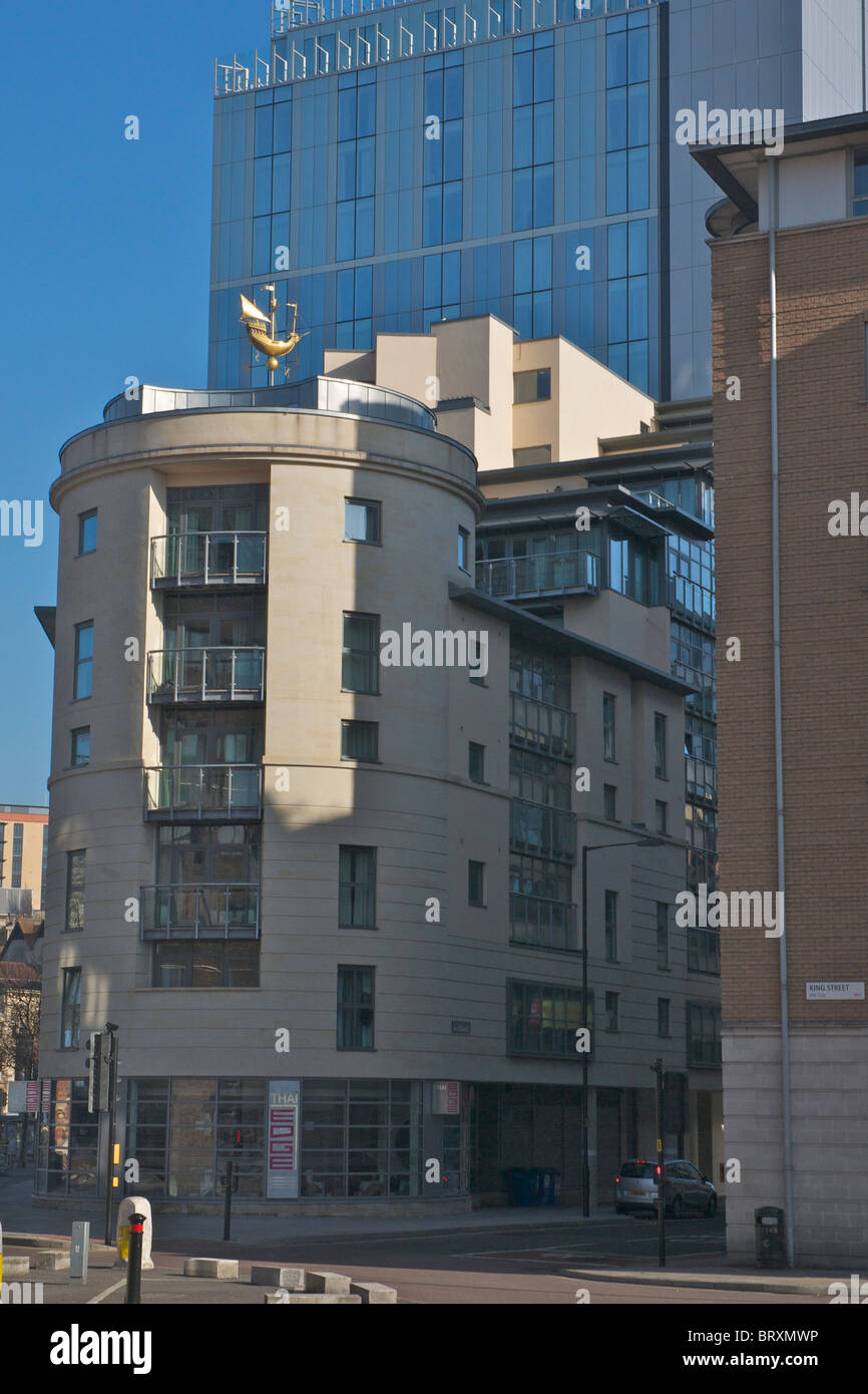 Broad Quay Bristol Stadt Center Stockfoto