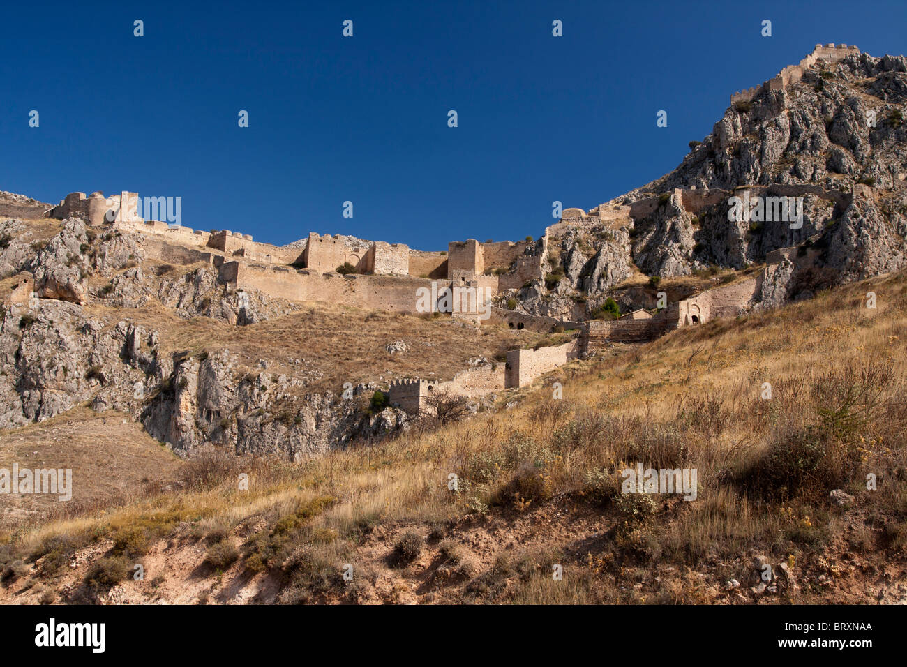 Akrokorinth Festung in der antike Korinth Stockfoto