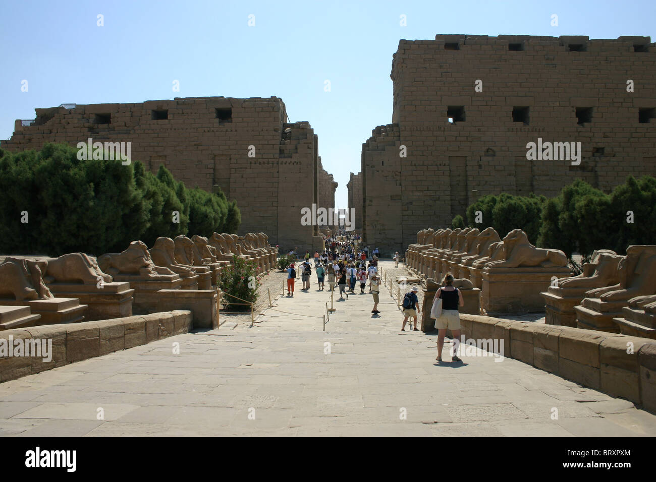 Kanak-Tempel des Amun, Pylon 1 (des Nektanebos ich), Theben, Luxor, Ägypten, Afrika Stockfoto
