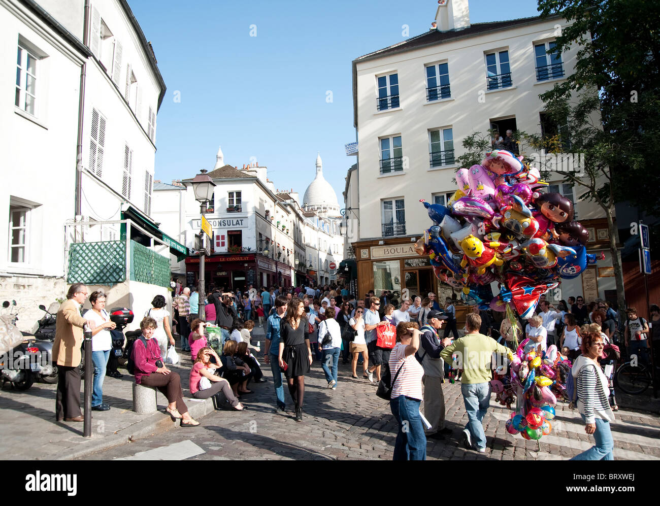 Paris, Straßen in Montmartre Stockfoto