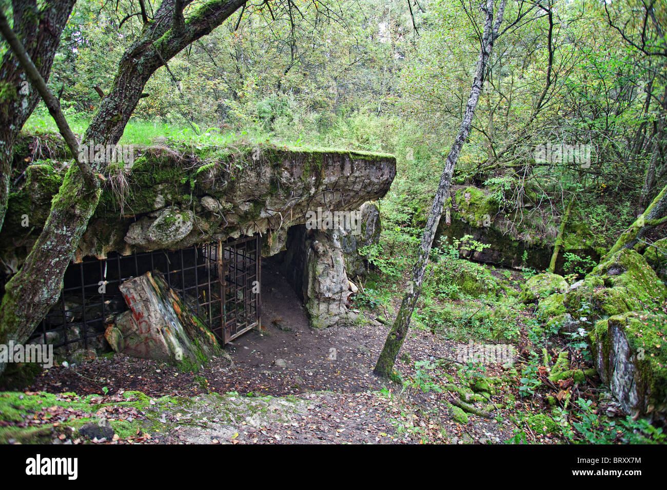 Zweiter Weltkrieg Bunker zur pommerschen Wall in Tuczno, Nord-West-Polen Stockfoto