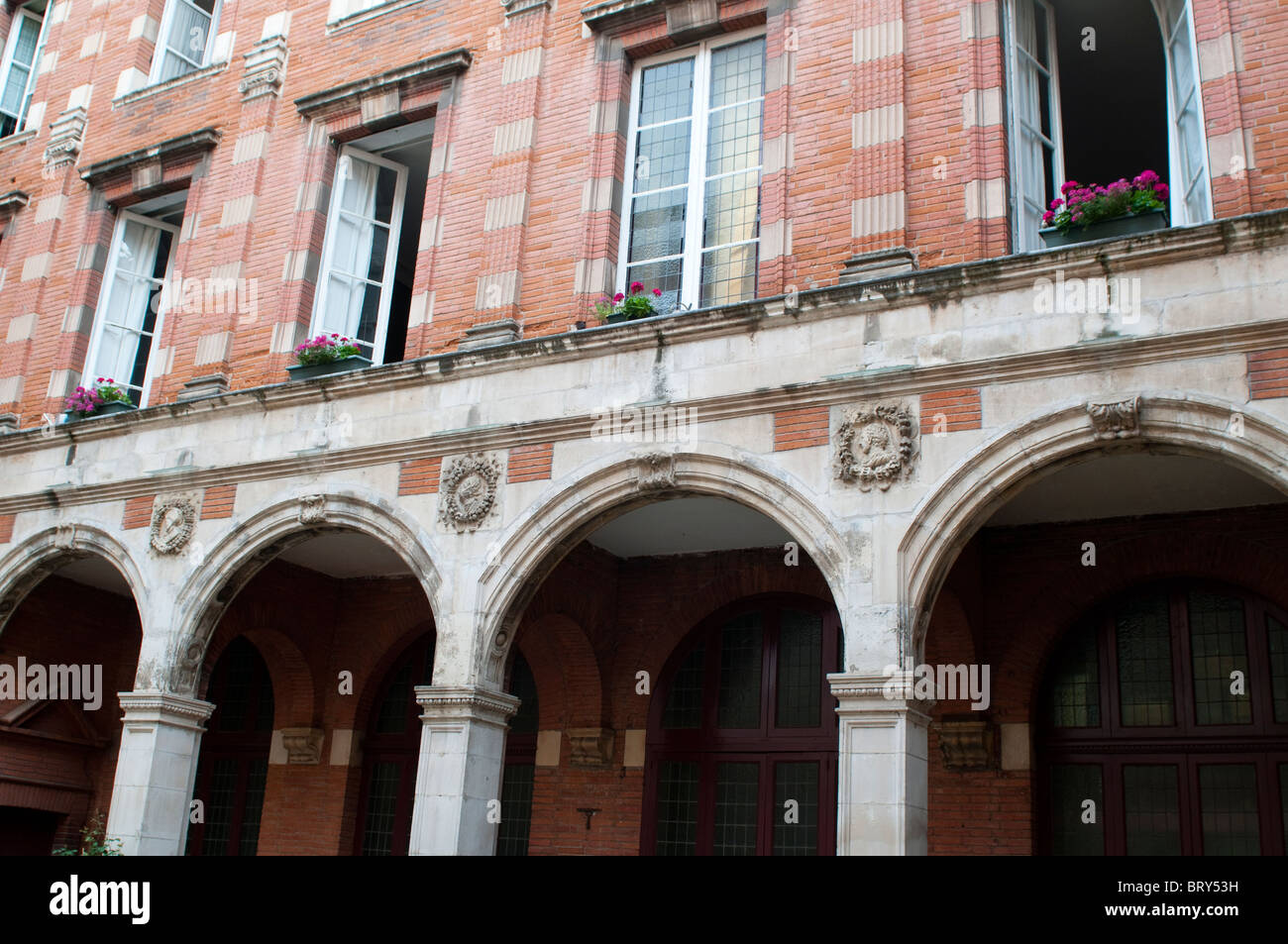 Haus aus dem 16. Jahrhundert Thomas de Montval der Croix-Baragnon Straße, Toulouse, France Stockfoto