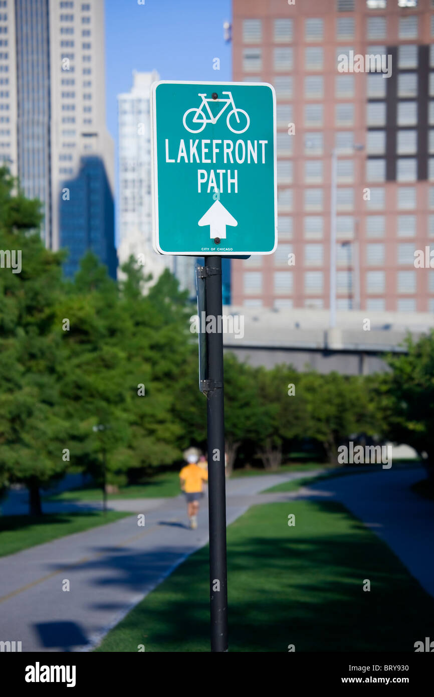 Schild Chicago Illinois USA Stockfoto