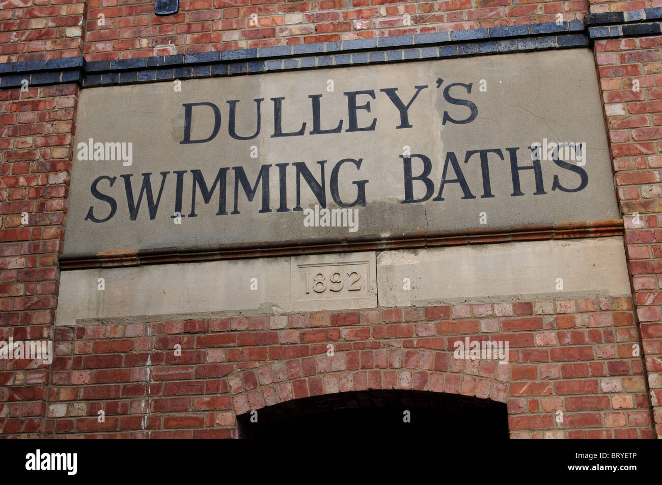 Dulley der Schwimmbäder anmelden, Wellingborough, Northamptonshire, England, UK Stockfoto