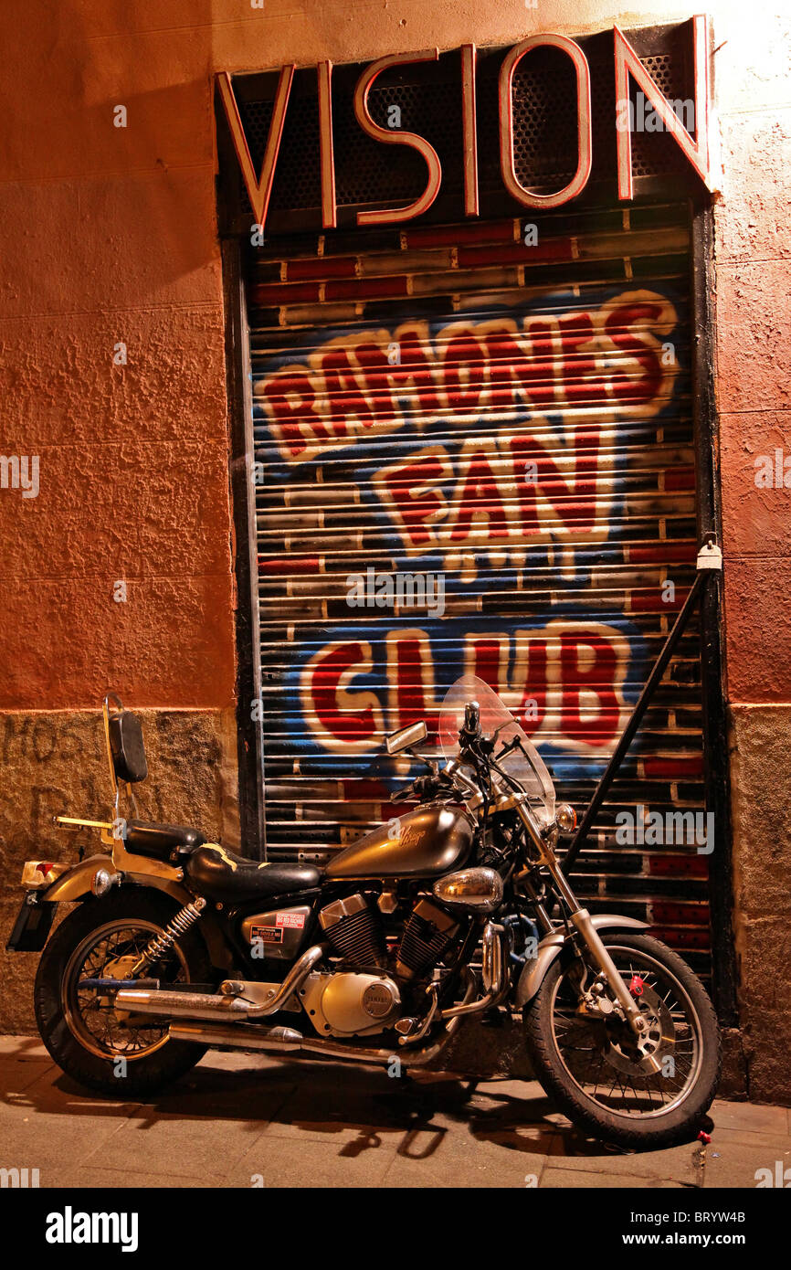 GRAFFITI, 'VISION RAMONES FANCLUB', CALLA VELARDE, MALASAÑA, MADRID, SPANIEN Stockfoto