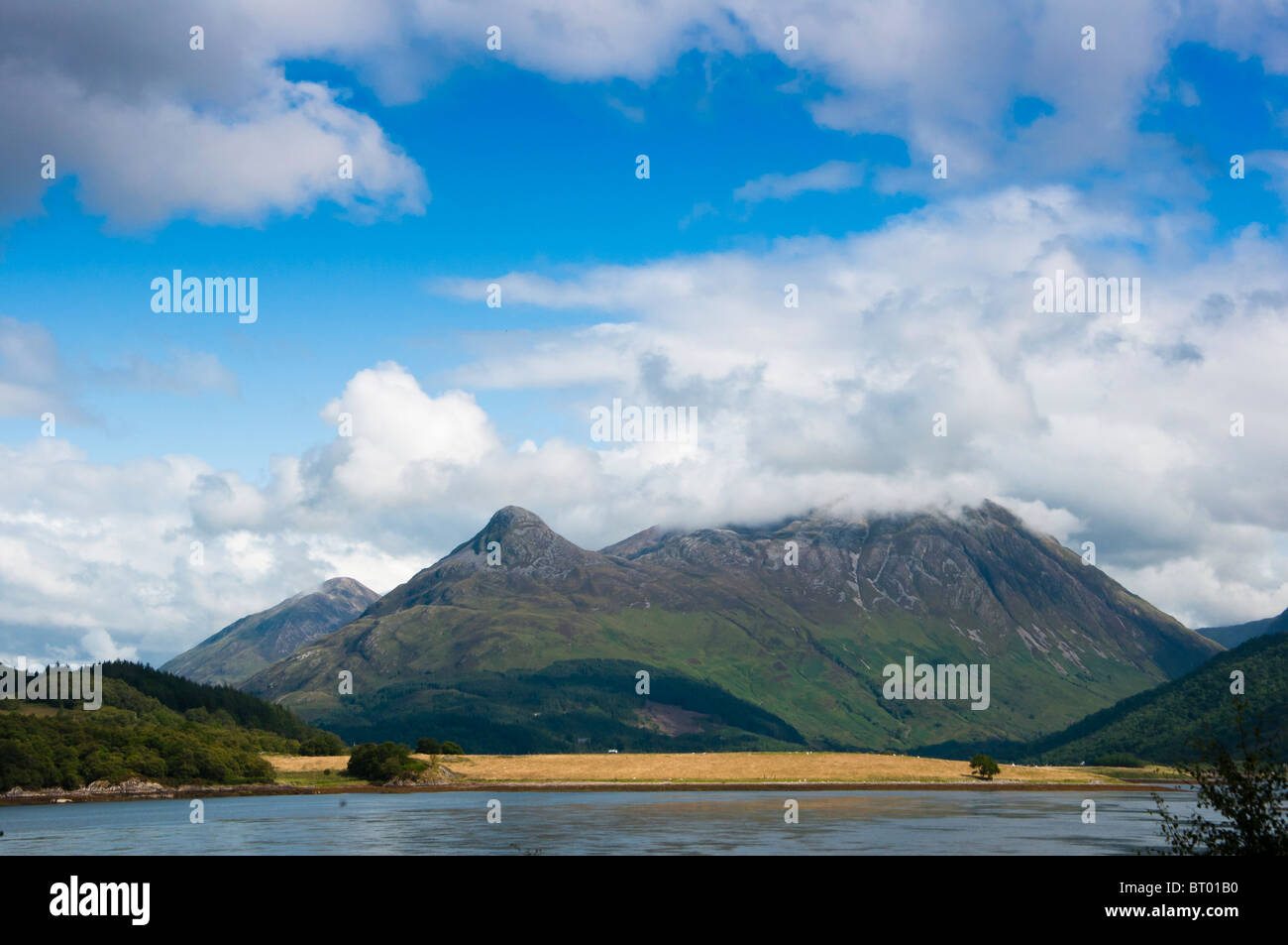 Landschaft der Highlands Berge in Glencoe, Schottland Stockfoto