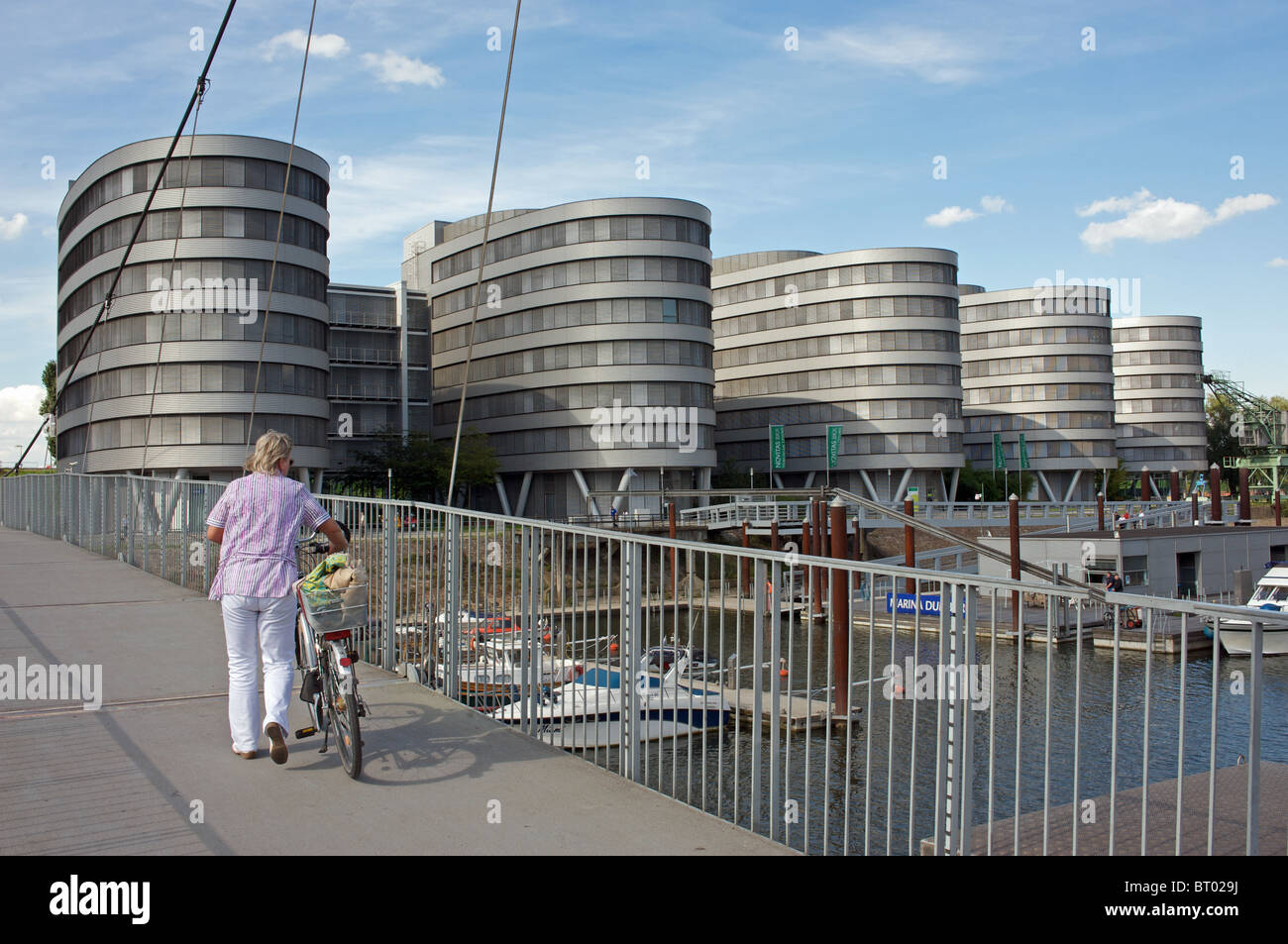 Innenhafen Duisburg, Deutschland. Stockfoto