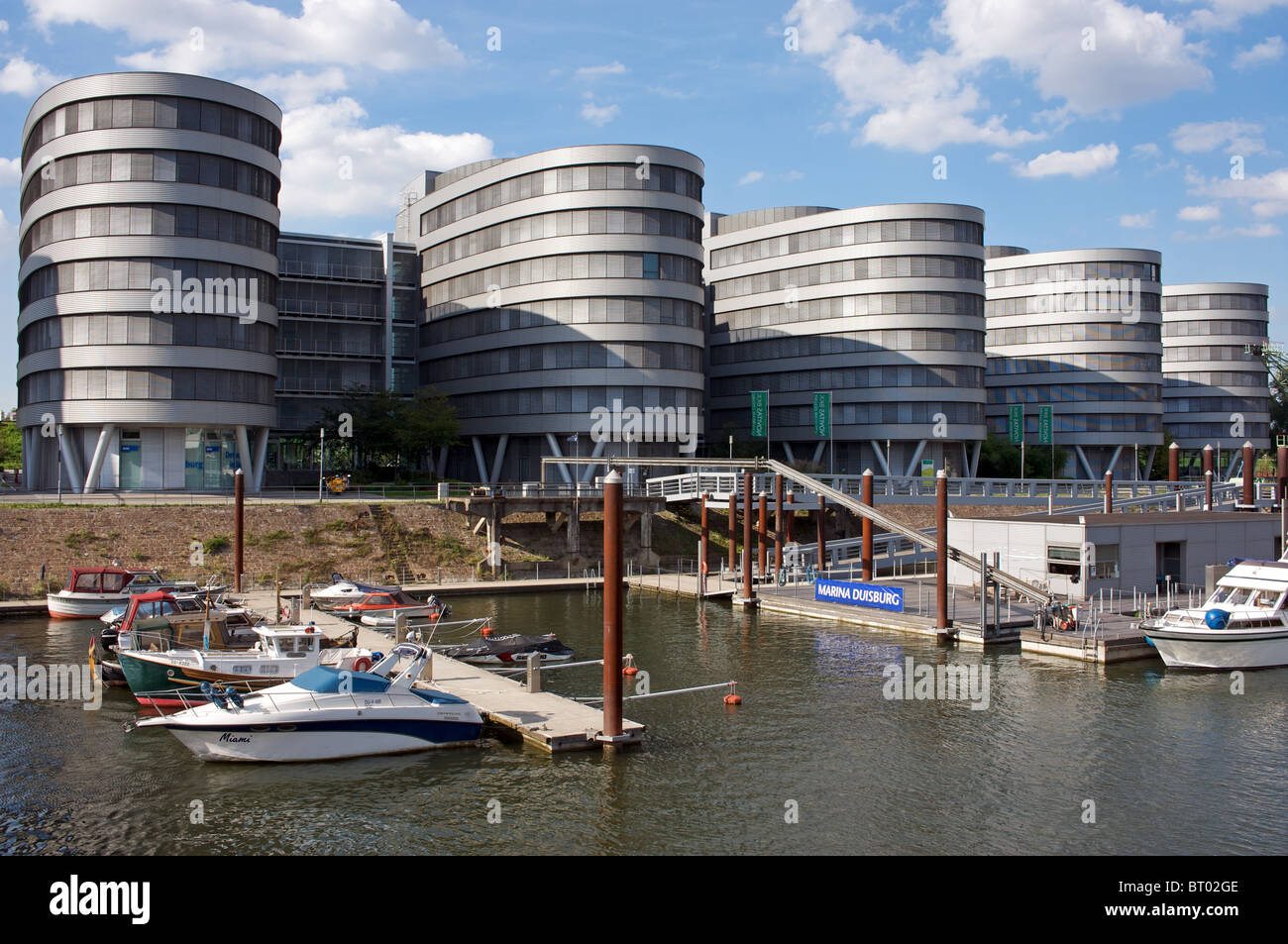 Innenhafen Duisburg, Deutschland. Stockfoto