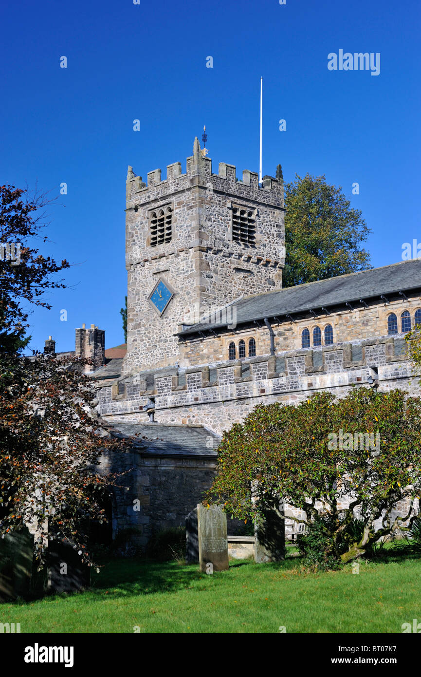 Kirche des Hl. Andreas. Sedbergh, Cumbria, England, Vereinigtes Königreich, Europa. Stockfoto