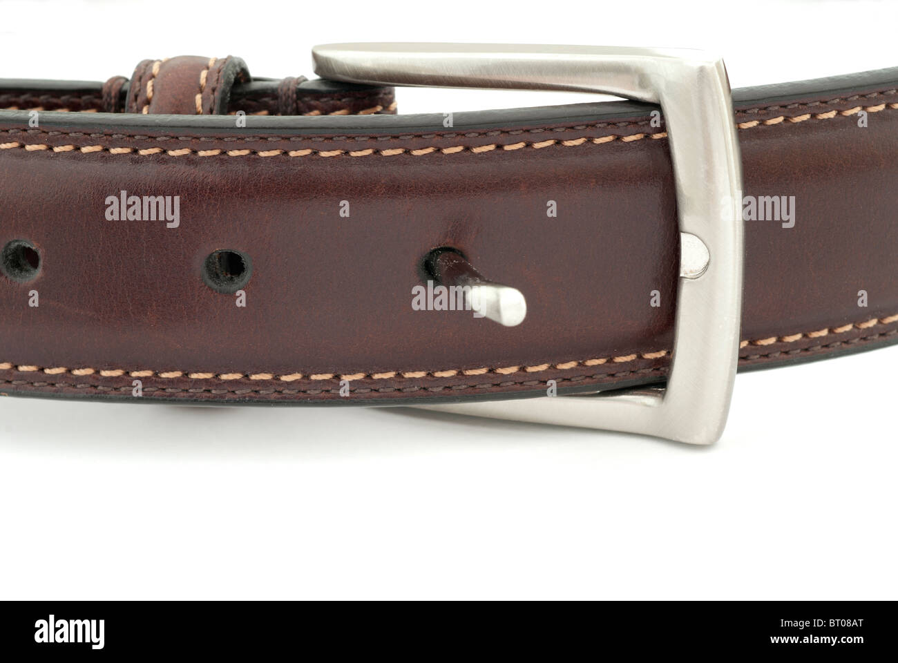 Ledergürtel und Schnalle Stockfoto