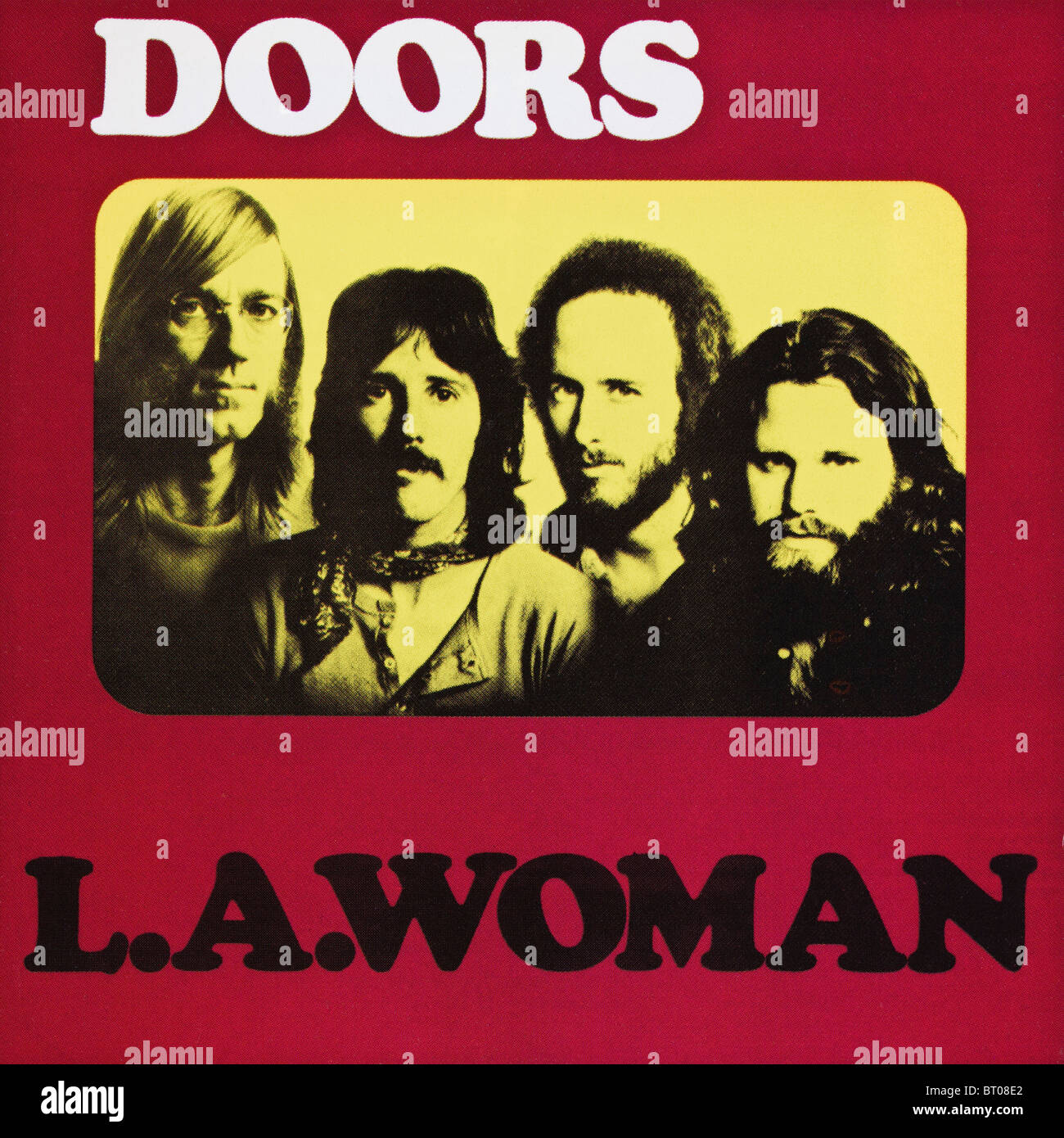 Album-Cover von l. a. Woman von The Doors veröffentlicht 1971 über die Plattenfirma Elektra Stockfoto