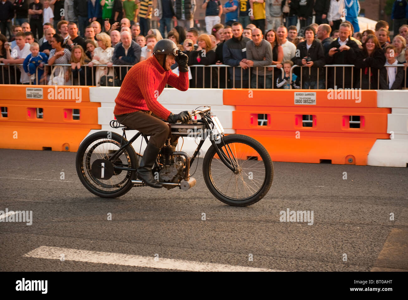 Klassischer Sänger Motorrad Stockfoto