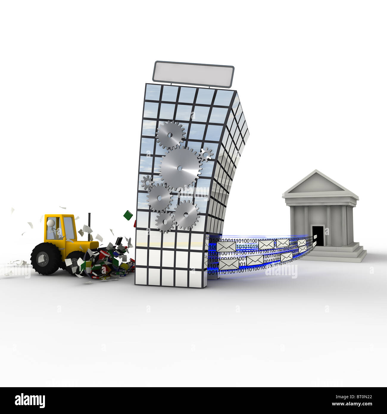 Bagger, Geschäft, Büro Stockfoto