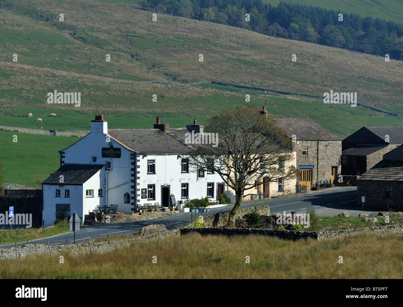 Moorcock Inn, Garsdale Kopf, Sedbergh, Cumbria, England, Vereinigtes Königreich, Europa. Stockfoto