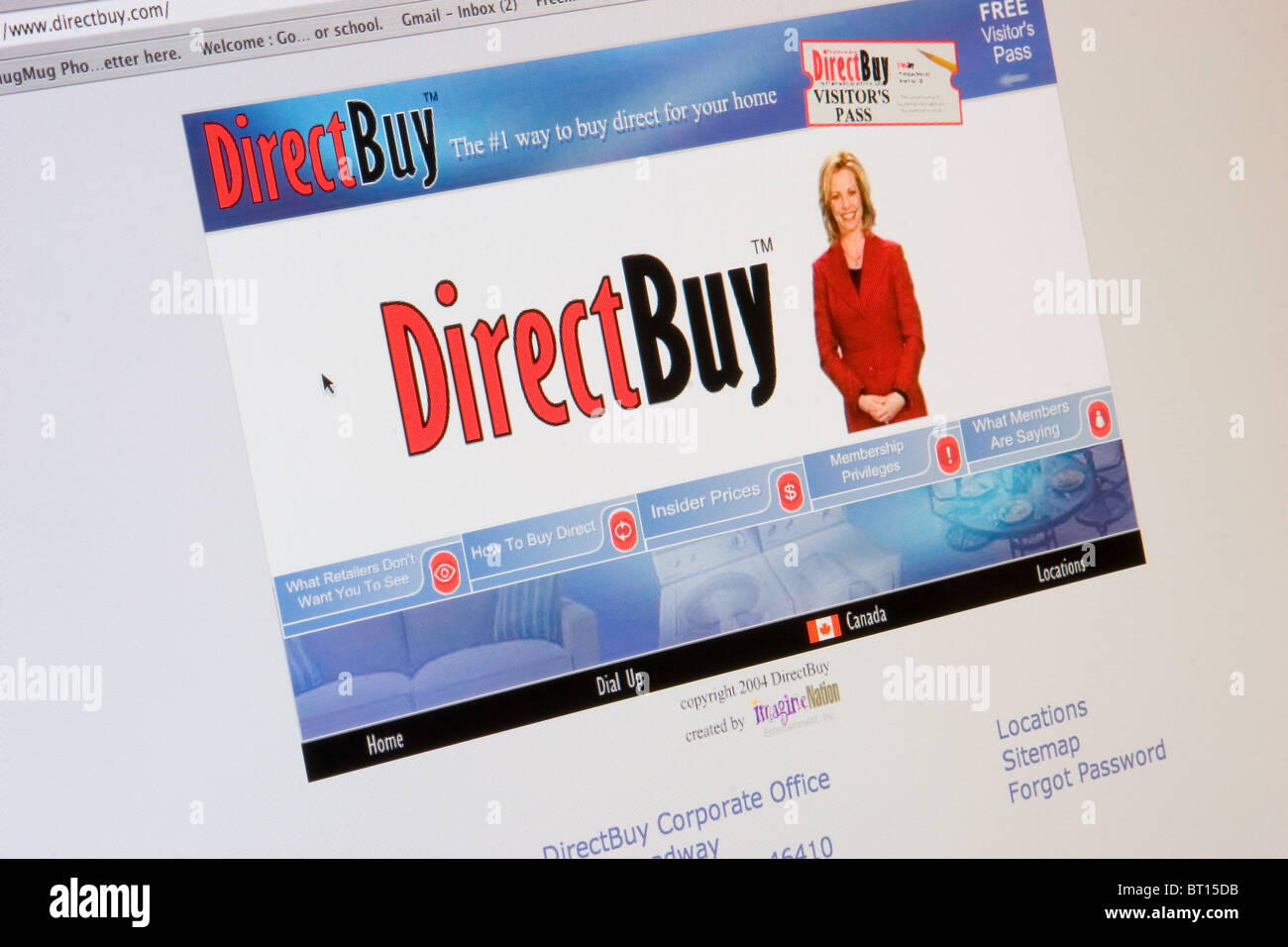 Direkte Buy Website Screenshot auf Internet, Computer Stockfoto