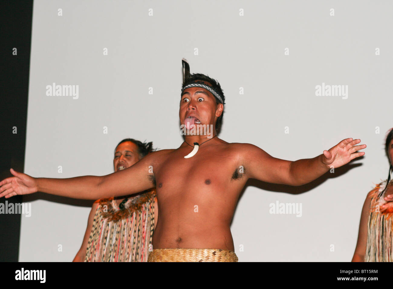 Maori Tanz eine haka Stockfoto
