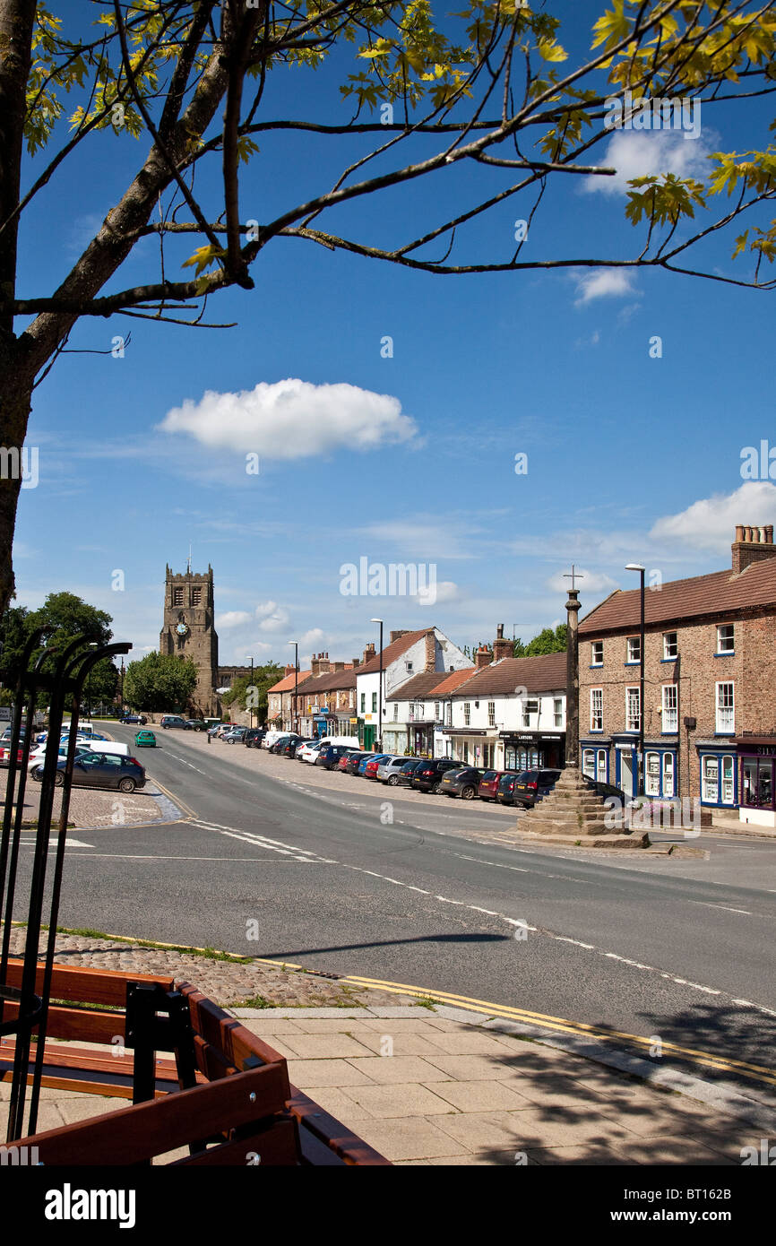 Marktplatz in Bedale, North Yorkshire Marktstadt Stockfoto