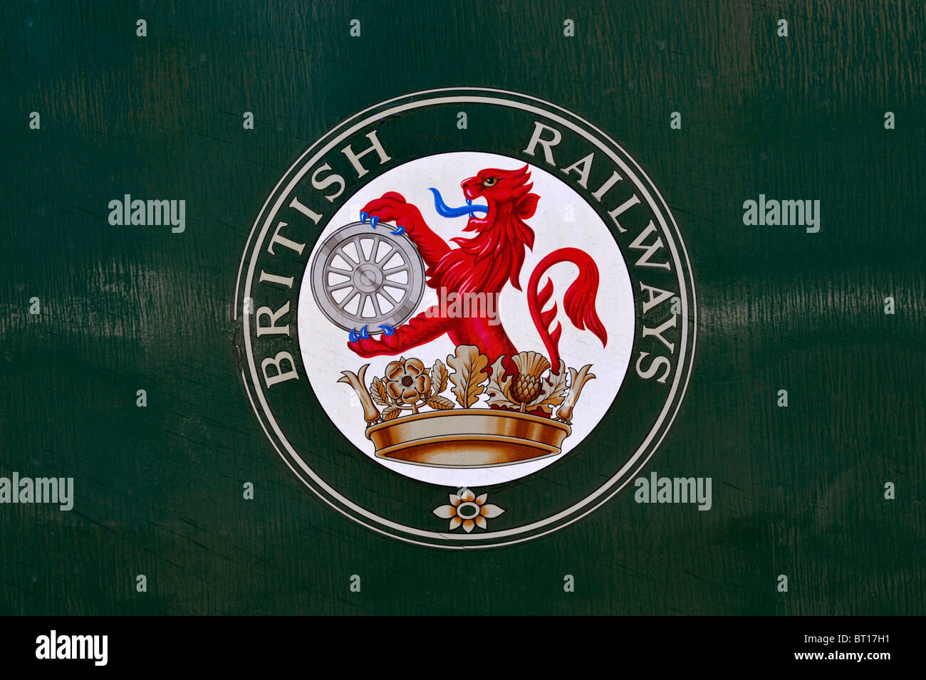 alte britische Eisenbahnen Wappen auf der Seite eine Beförderung erhalten Swanage Eisenbahn Stockfoto