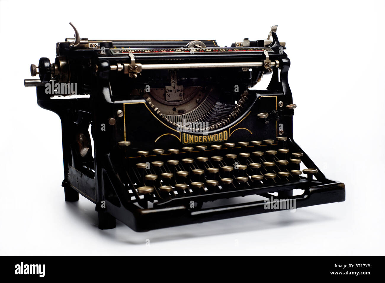 1920' Underwood mechanischen Schreibmaschine Nr. 5 Stockfoto