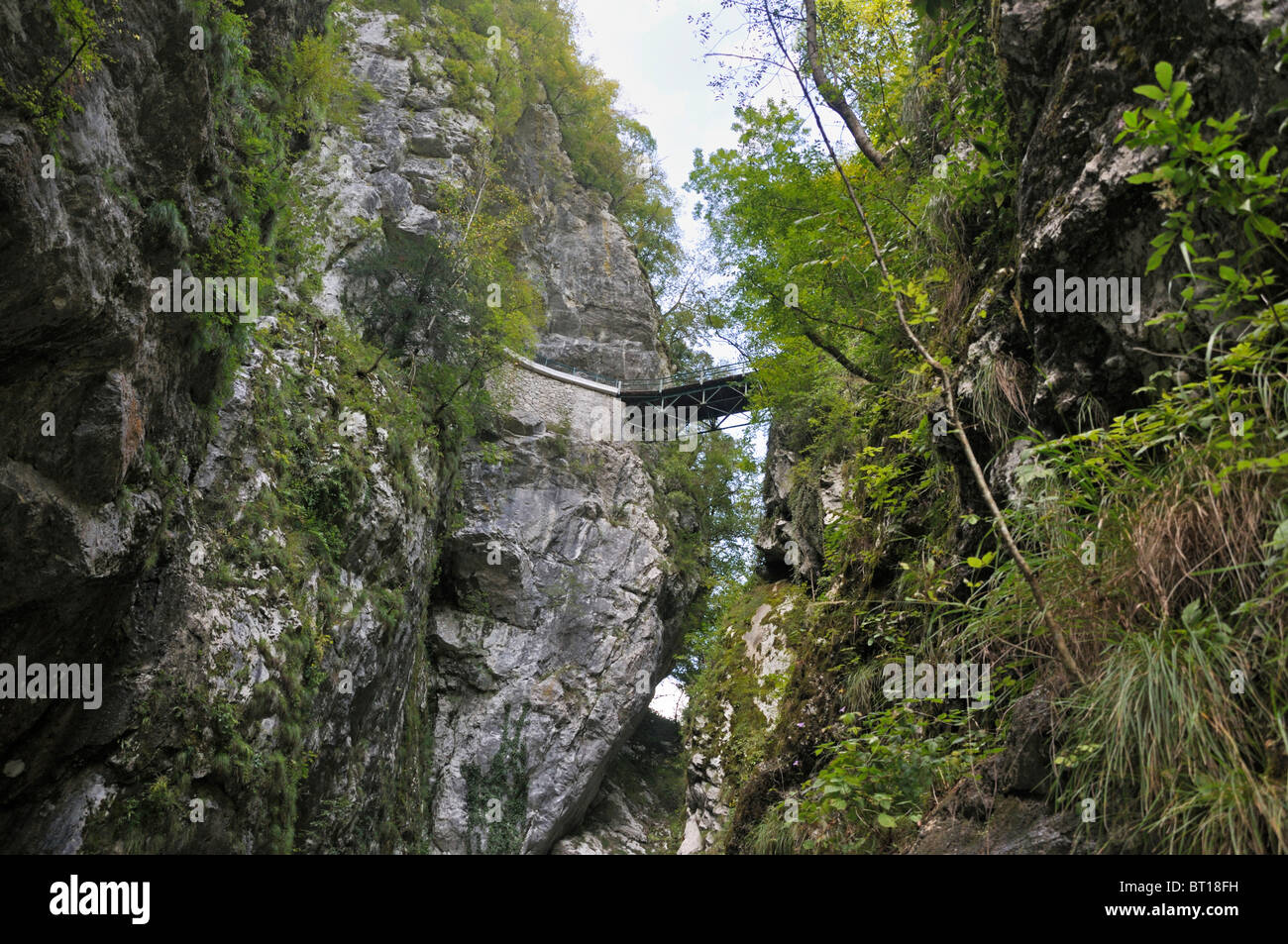 Teufelsbrücke, Nationalpark Triglav, Julischen Alpen, Slowenien, September 2010 Stockfoto