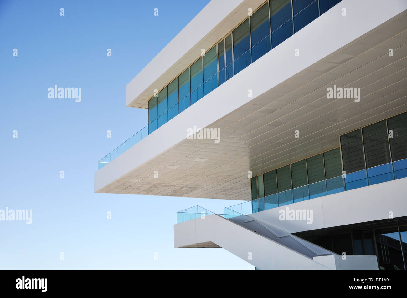 Detail der modernen Architektur Gebäude mit textfreiraum auf der linken Seite Stockfoto