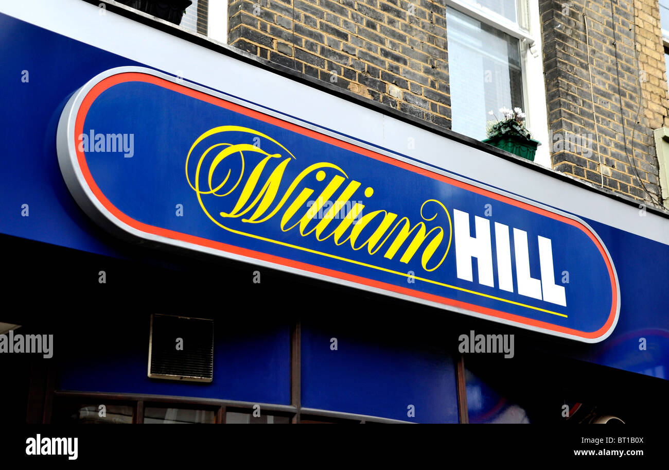 William Hill-Beschilderung Stockfoto