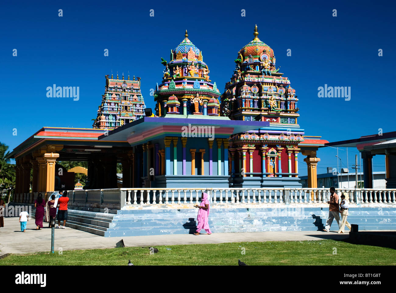 Fiji Nadi Sri Silva Subramaniya Tempel Szene Stockfoto