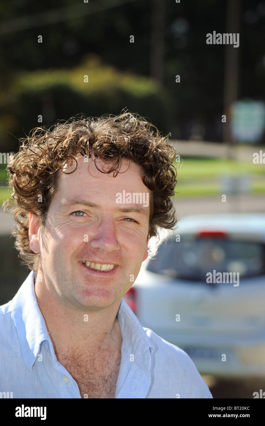 TV-Moderatorin und Gärtner Diarmuid Gavin - UK-Start des neuen Nissan Micra. Bild Jim Holden Stockfoto