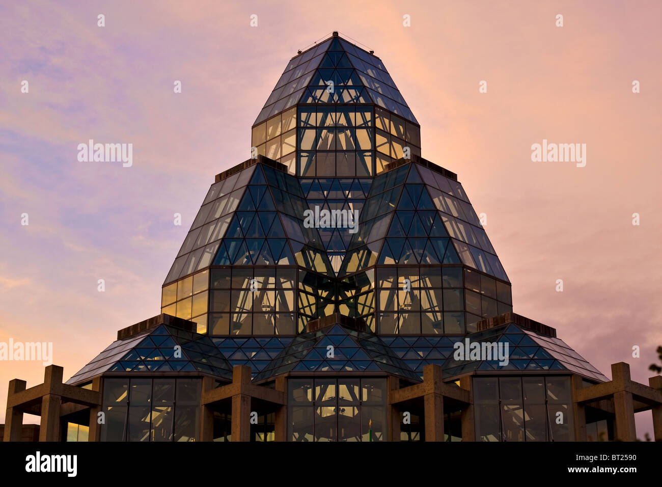 Sonnenuntergang auf der National Gallery of Canada in Ottawa Mittwoch, 29. September 2010 Stockfoto