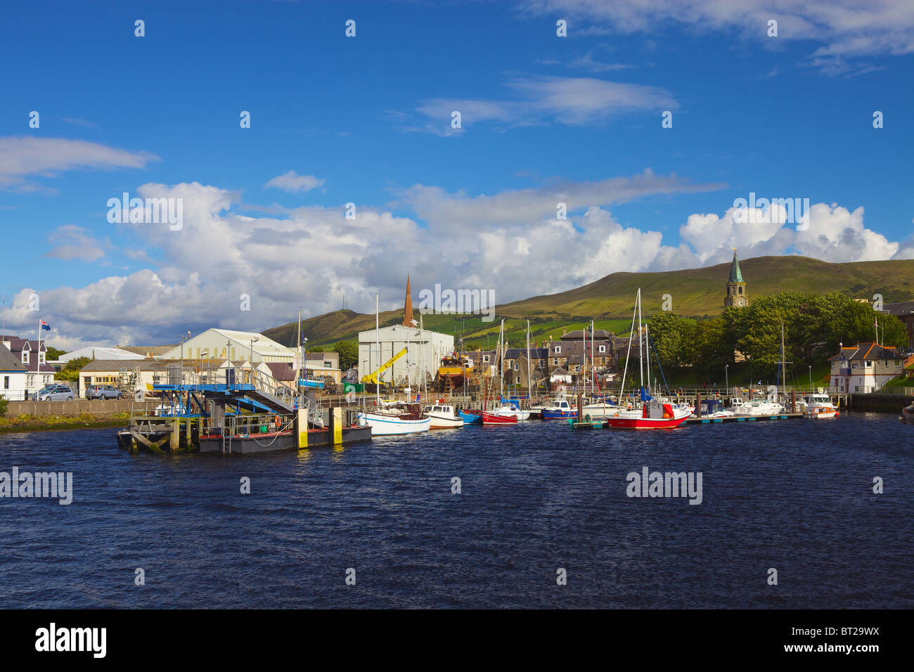 Angelboote/Fischerboote im Hafen von Girvan, South Ayrshire, Schottland Stockfoto