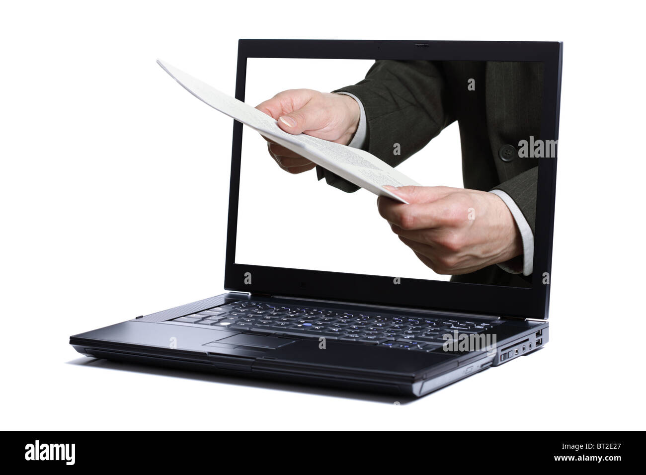 Online-Dokument Stockfoto