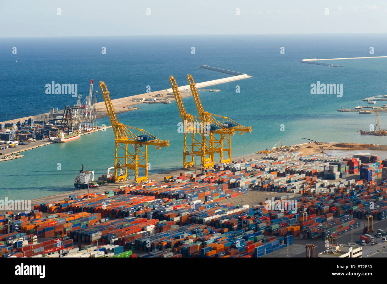 Land Spanien Mittelmeer Hafen Barcelona Stockfoto