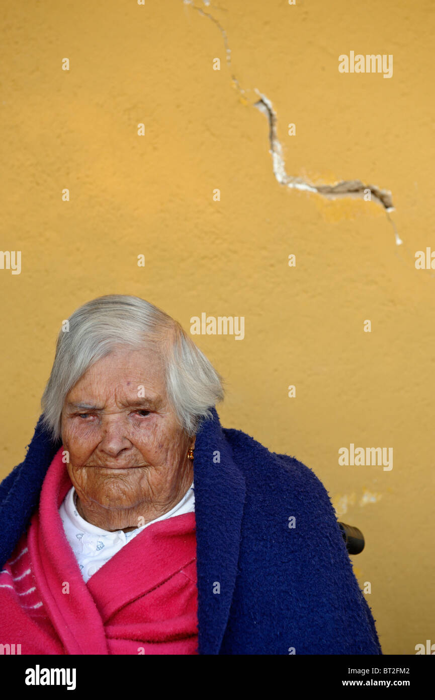 115 Jahre alte Frau Stockfoto
