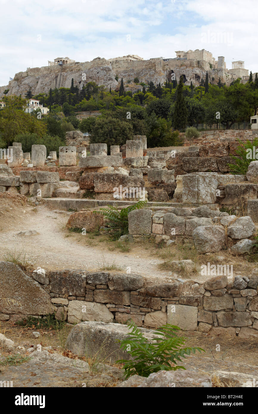 Antike Agora Athens Griechenland Stockfoto